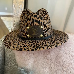 Brand new never worn repurposed Louis Vuitton hat.